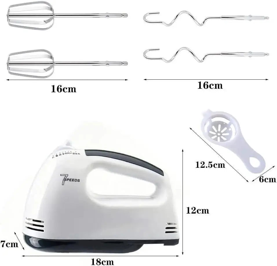 Electric Hand Blender with Citrus Juicer & 7 Speeds