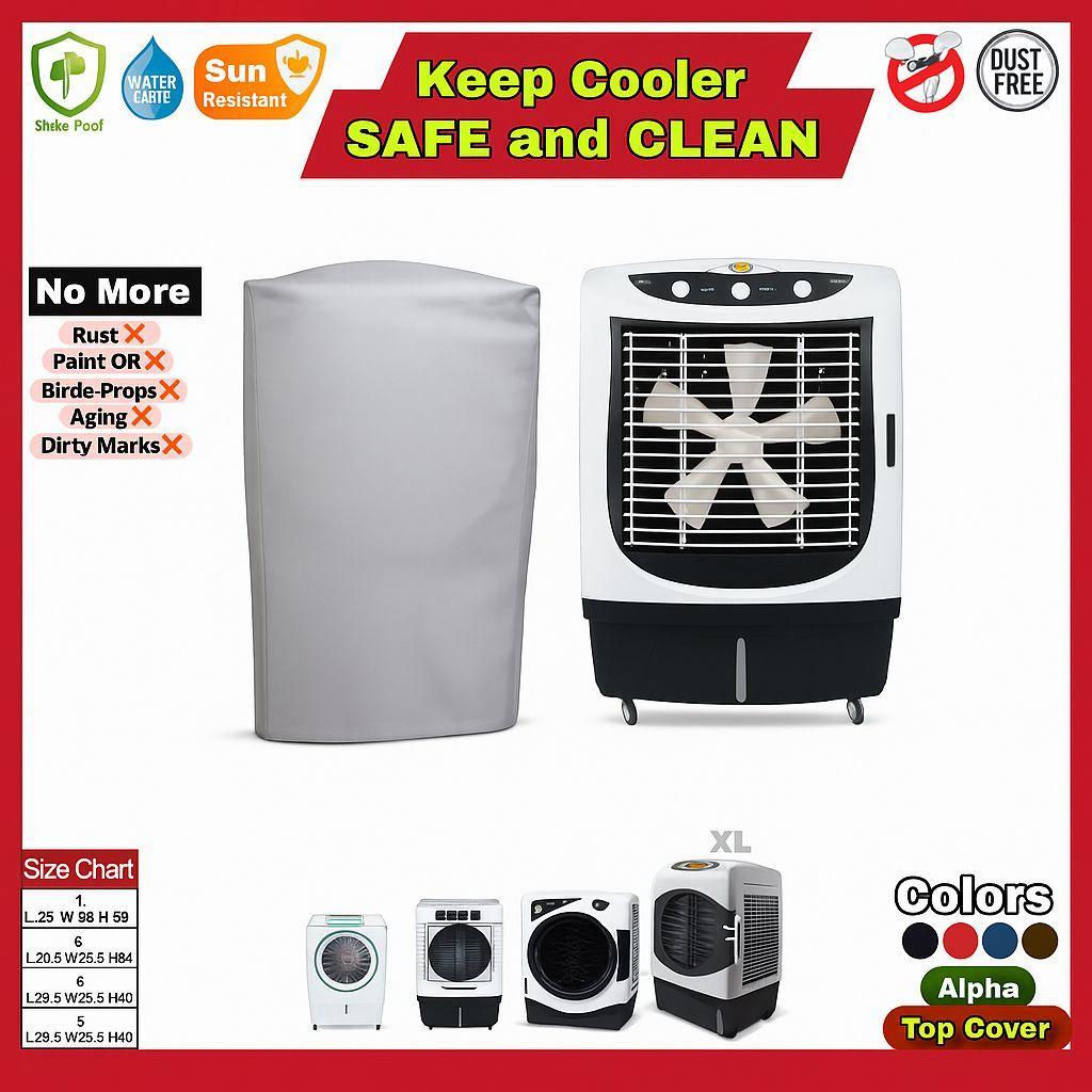 Waterproof Dust Proof Air Cooler Cover Silver Parachute