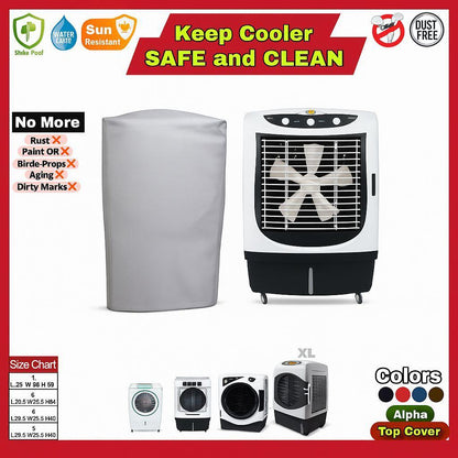 Waterproof Dust Proof Air Cooler Cover Silver Parachute