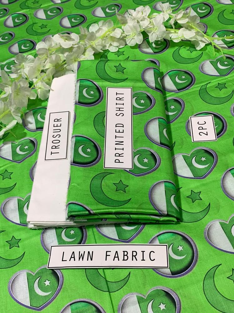 2 Pcs Women's Unstitched Lawn Digital Print Suit
