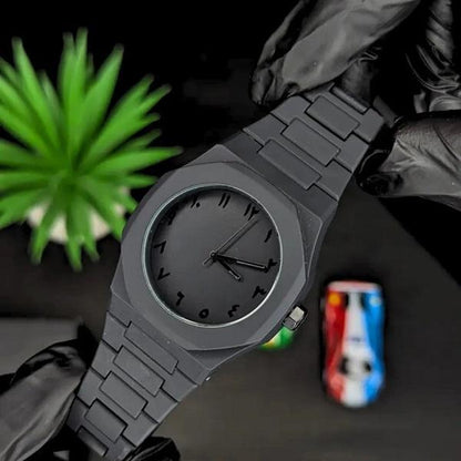 Full BLACK AURA Quartz Watch – Lightweight Design, , Premium Quality & Finish - Best Quality Analog Watch For Boys