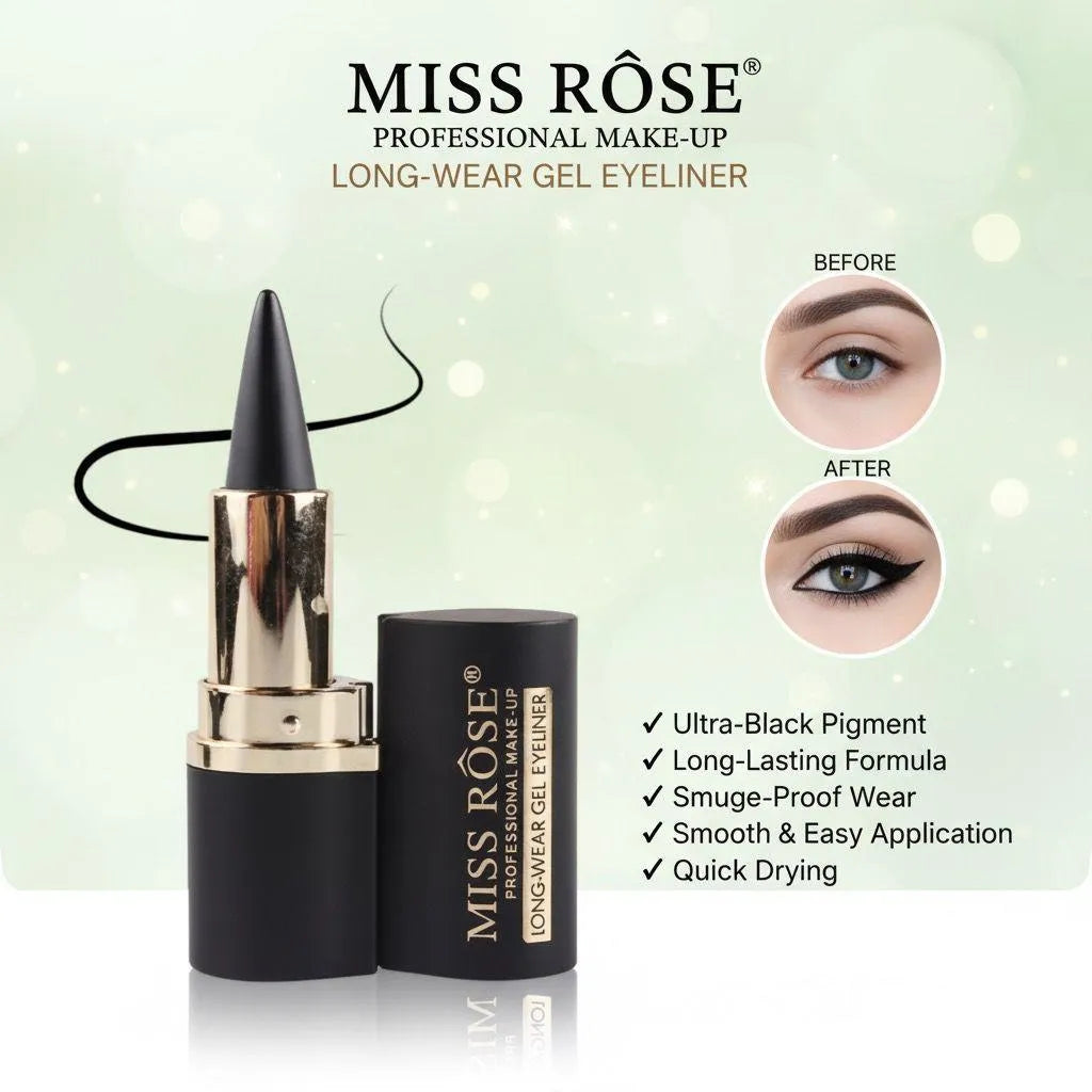 Miss Rose Long Wear Gel Eyeliner Black