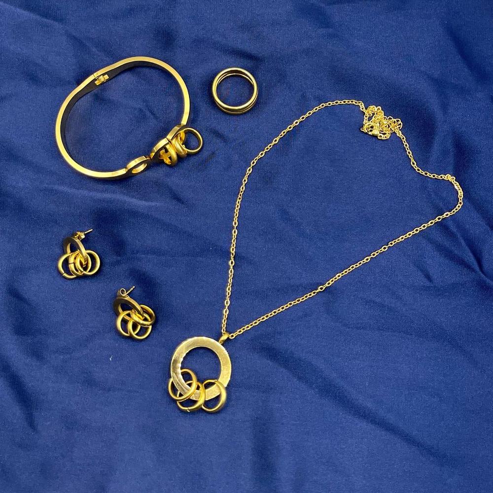 Golden Plated Necklace Set for Pakistani Women