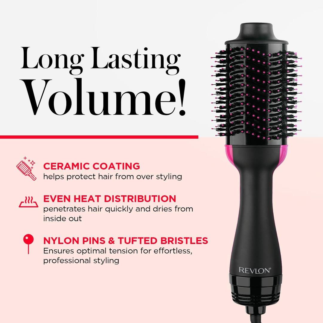 Stylish Black Pink Hair Dryer with Low Noise & Safe Heat