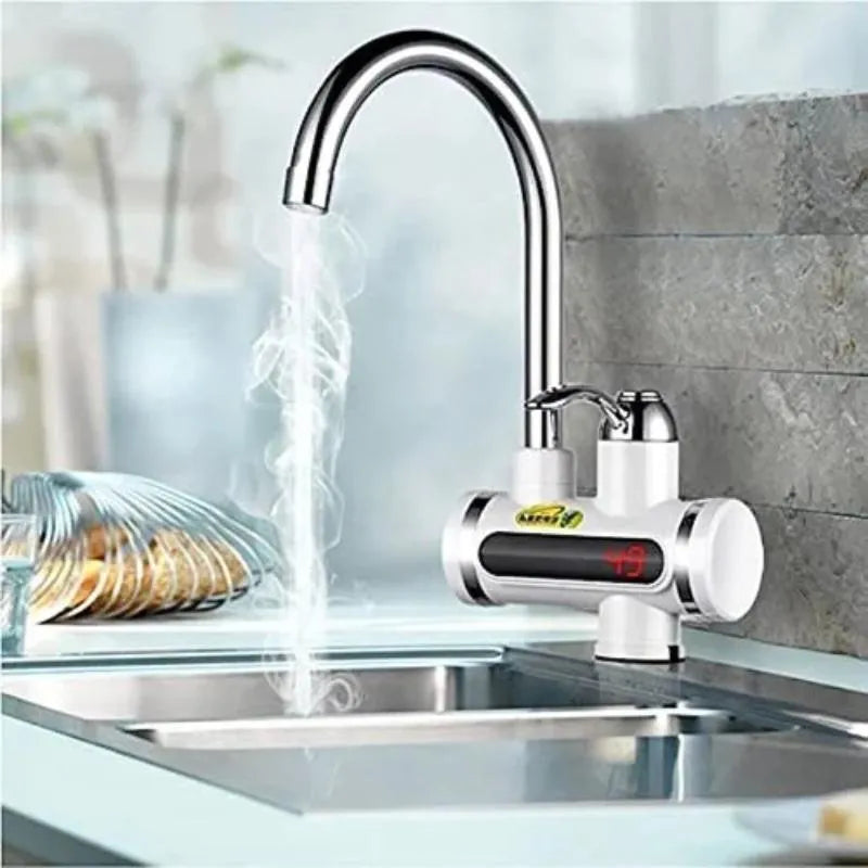 Electric Hot Water Faucet with Digital Display for Kitchen