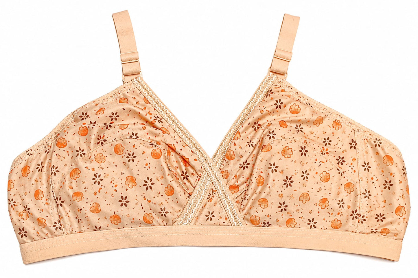 Pack Of 4 Women Ladies Girls Classy Multi Colour Jersey Printed Bra Brief Blouse Brazier Brassie - Comfortable Daily Innerwear Set
