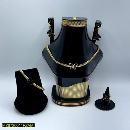 Golden Plated Butterfly Jewelry Set for Women
