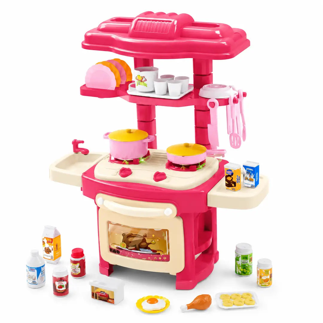 Girl's Plastic Kitchen Set