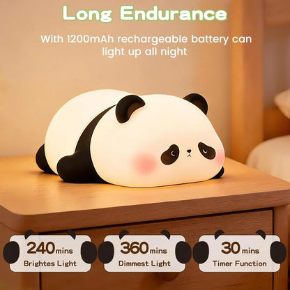 Rechargeable Panda Lamp for Bedroom Study Space