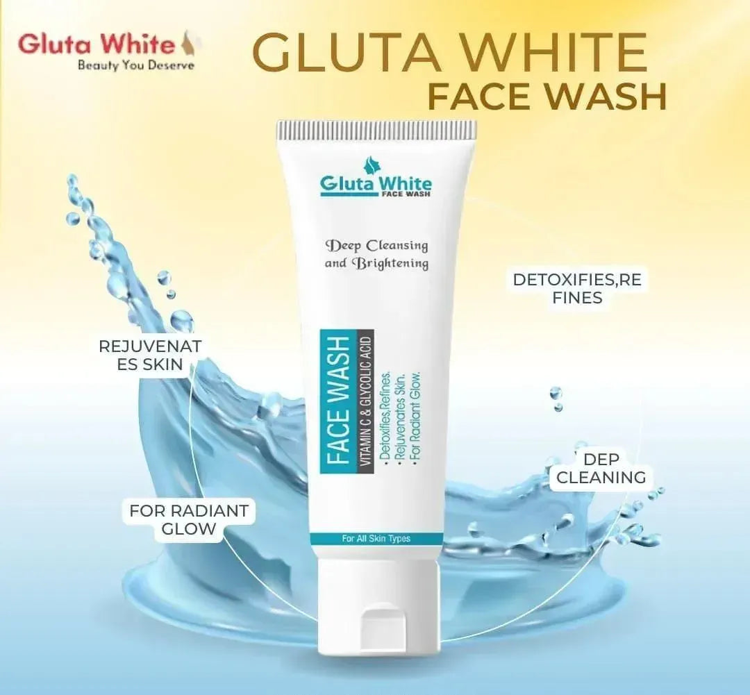Gluta White Face Wash 100ml Brightening All Skin Types