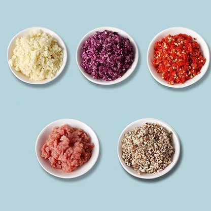Manual Food Chopper ABS Plastic Multicolor Kitchen Tool