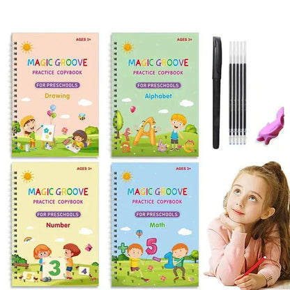 Magic Groove Practice Copybook Set for Kids Ages 3+