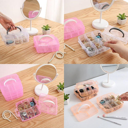Transparent Jewelry & Makeup Organizer Tray for Home