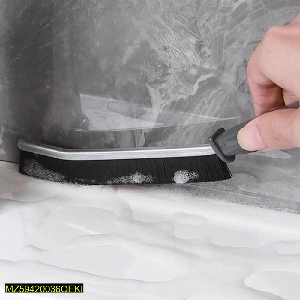 Compact Grey Cleaning Brush for Home & Car