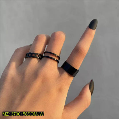 Black Adjustable Rings for Women, Premium Quality, Adjustable Fit, New Arrival, Best Price in Pakistan