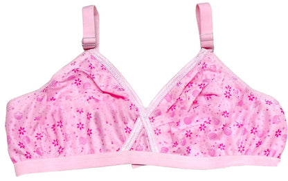 Pack Of 4 Women Ladies Girls Classy Multi Colour Jersey Printed Bra Brief Blouse Brazier Brassie - Comfortable Daily Innerwear Set