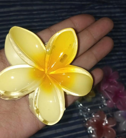 Flower Hair Clips Gradient Colors ABS Plastic