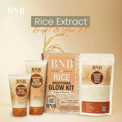 Rice Extract Bright & Glow Facial Kit for All Skin Types