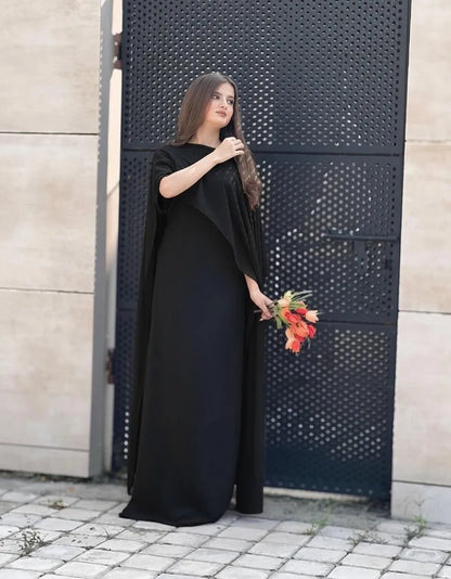 2 Pcs Women's Stitched Chiffon Plain Maxi Suit