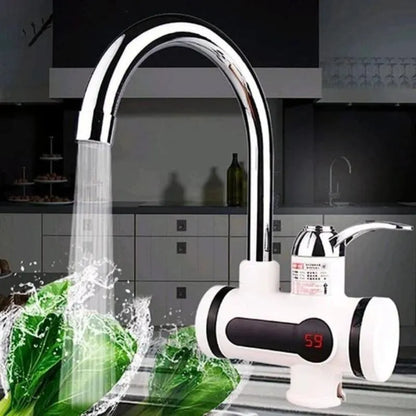 Electric Hot Water Faucet with Digital Display for Kitchen