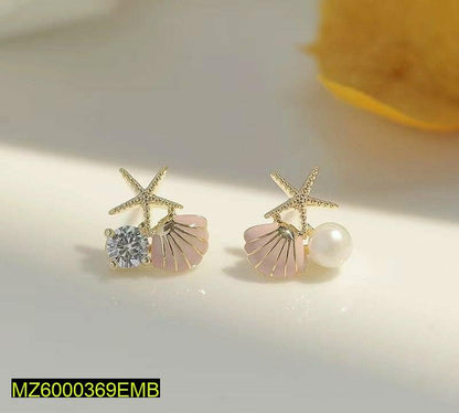 Starfish And Seashell Earrings