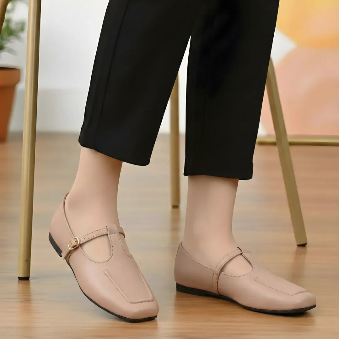 Women's Pink Rexine Loafers Formal Casual Shoes