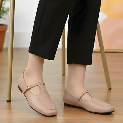 Women's Pink Rexine Loafers Formal Casual Shoes