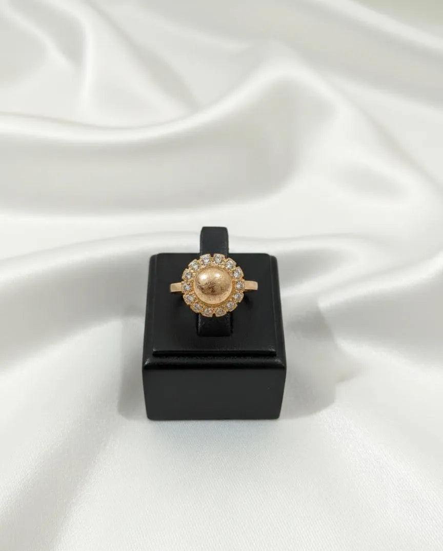 Golden Alloy Plain Ring for Women Wedding & Daily Wear
