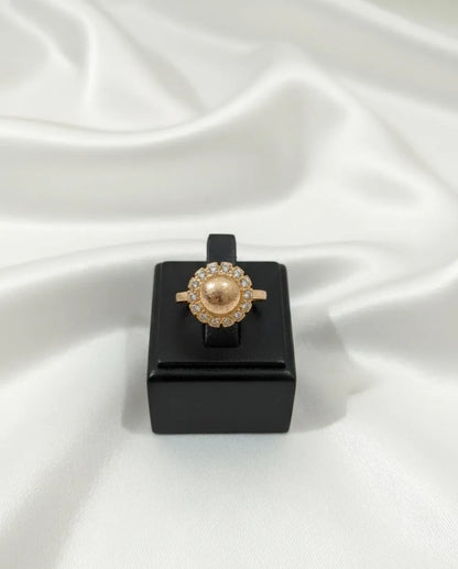 Golden Alloy Plain Ring for Women Wedding & Daily Wear