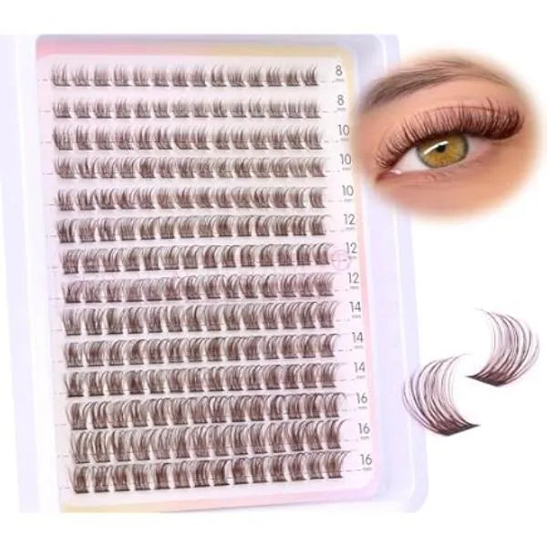 Mayphonce Waterproof False Eyelashes Black Brown