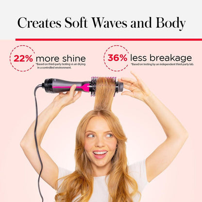 Stylish Black Pink Hair Dryer with Low Noise & Safe Heat