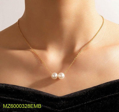 Golden Pearl Necklace for Women Daily Wear Wedding Office