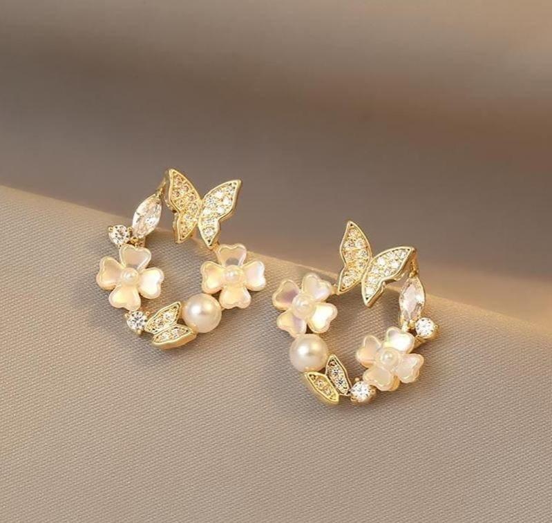 Butterfly Gold Plated Earrings for Women