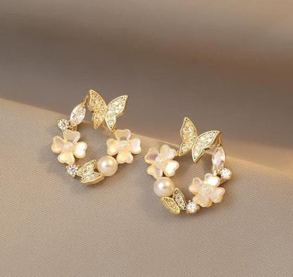 Butterfly Gold Plated Earrings for Women