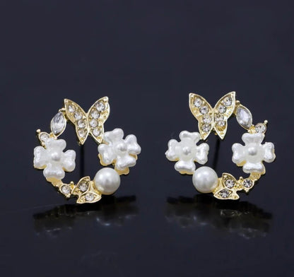 Butterfly Gold Plated Earrings for Women