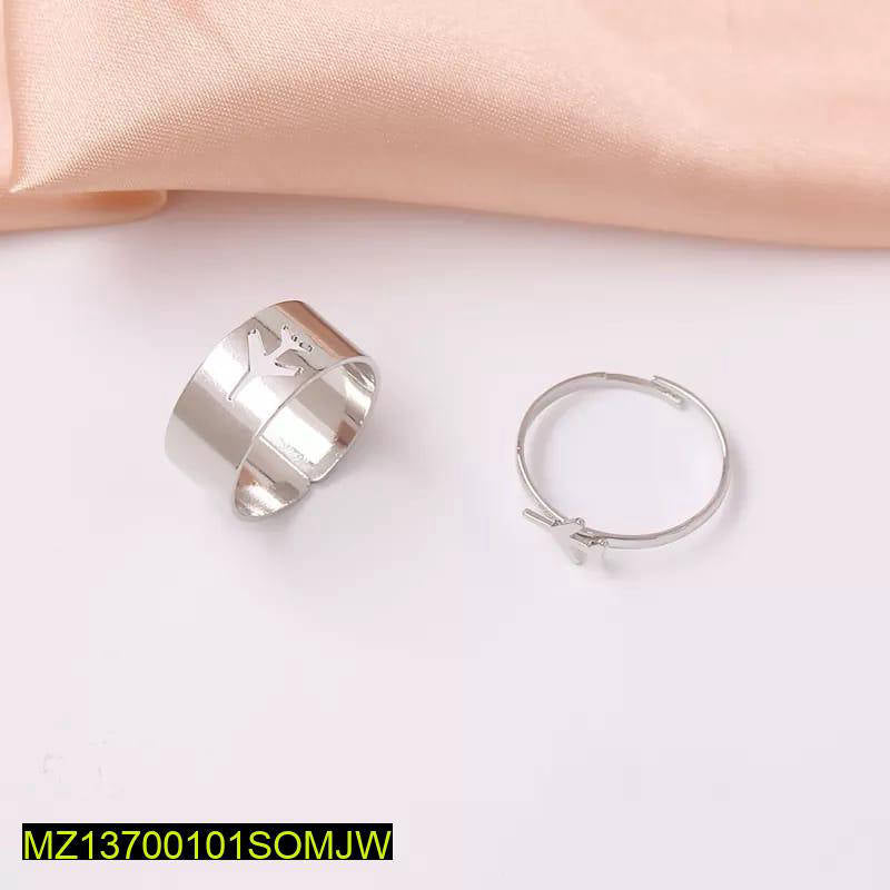 Aeroplane Themed Silver Plated Rings for Couples