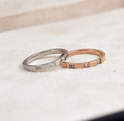 Rose Gold & Silver Minimalist Rings for Daily Wear