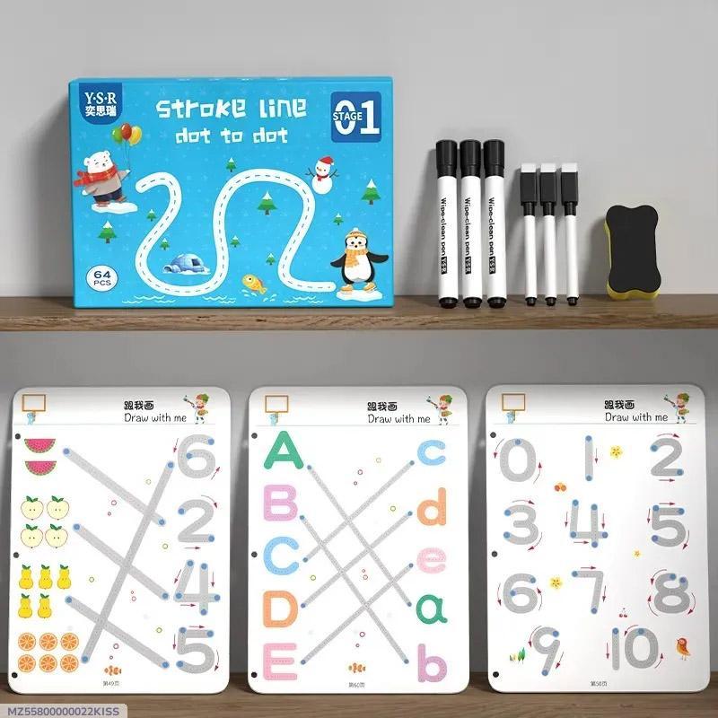 Tracing Workbooks for Kids Numbers Letters 64 Pages