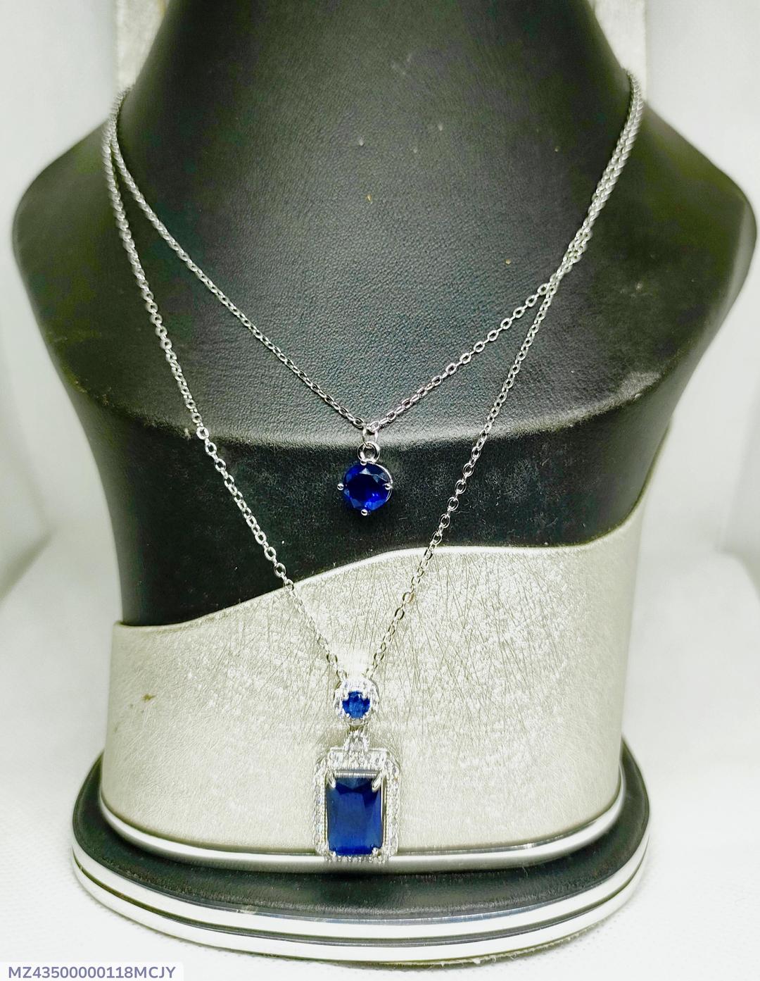 Green Blue Pendant for Women Daily Wear & Wedding