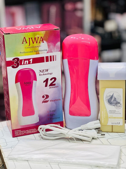 Wax Hair Remover Kit Pink White ABS Smooth Skin