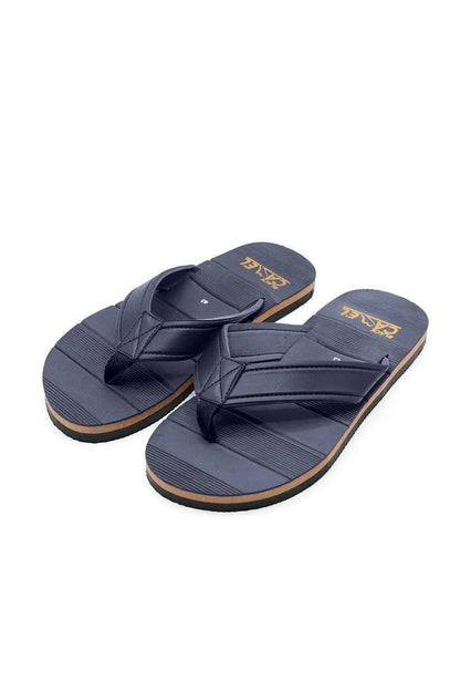 Men Blue Textured Casual Flip Flops Lightweight Comfortable