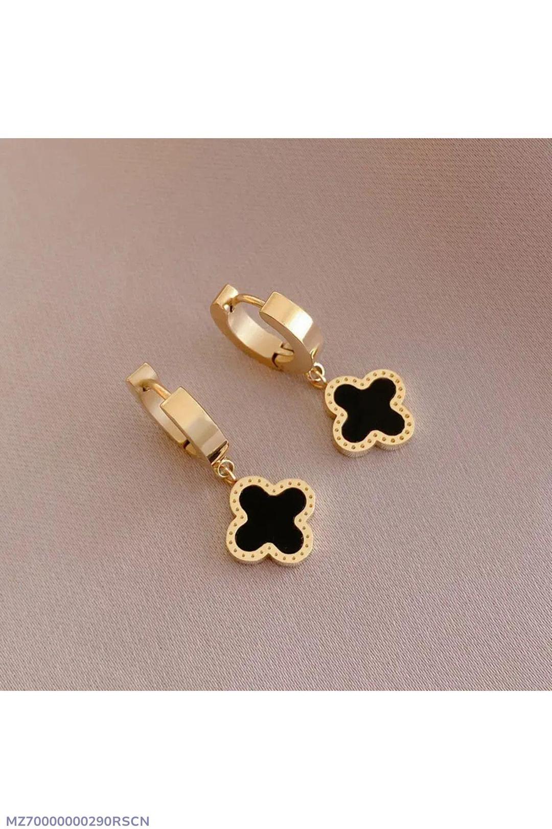 Black Gold Plated Earrings for Women, Elegant & Lightweight