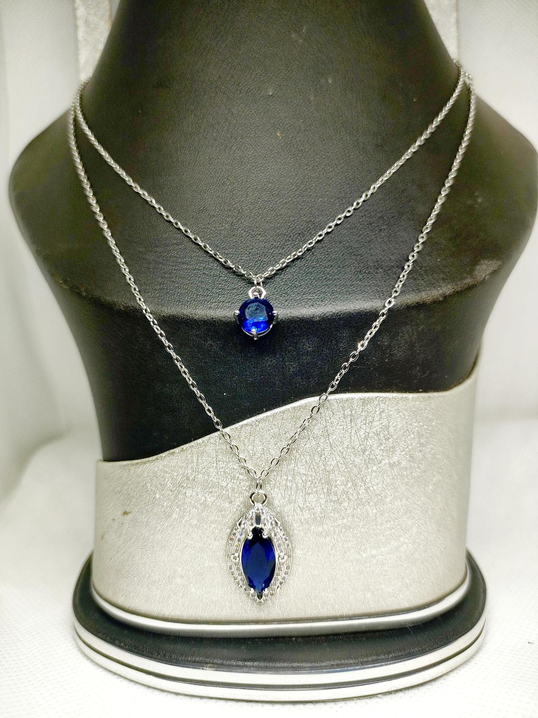 Green Blue Alloy Pendant for Daily & Bridal Wear