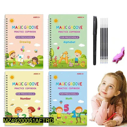 Magic Groove Practice Copybook Set for Kids Ages 3+