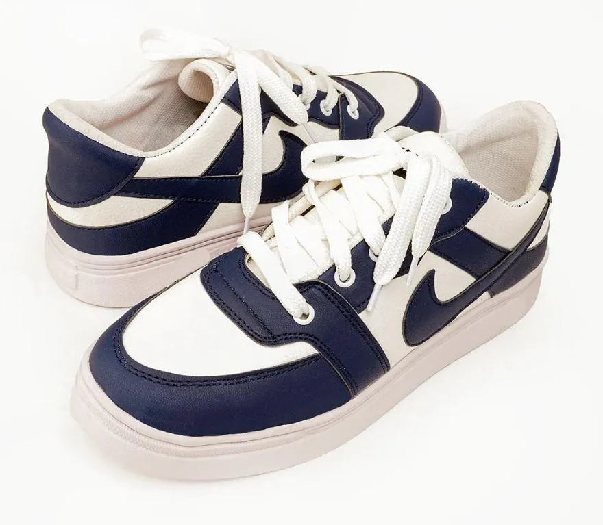 Men's Blue Rexine Sneakers Formal Casual Lightweight Breathable