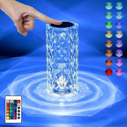 Rechargeable Diamond Table Lamp Gold Multi Color