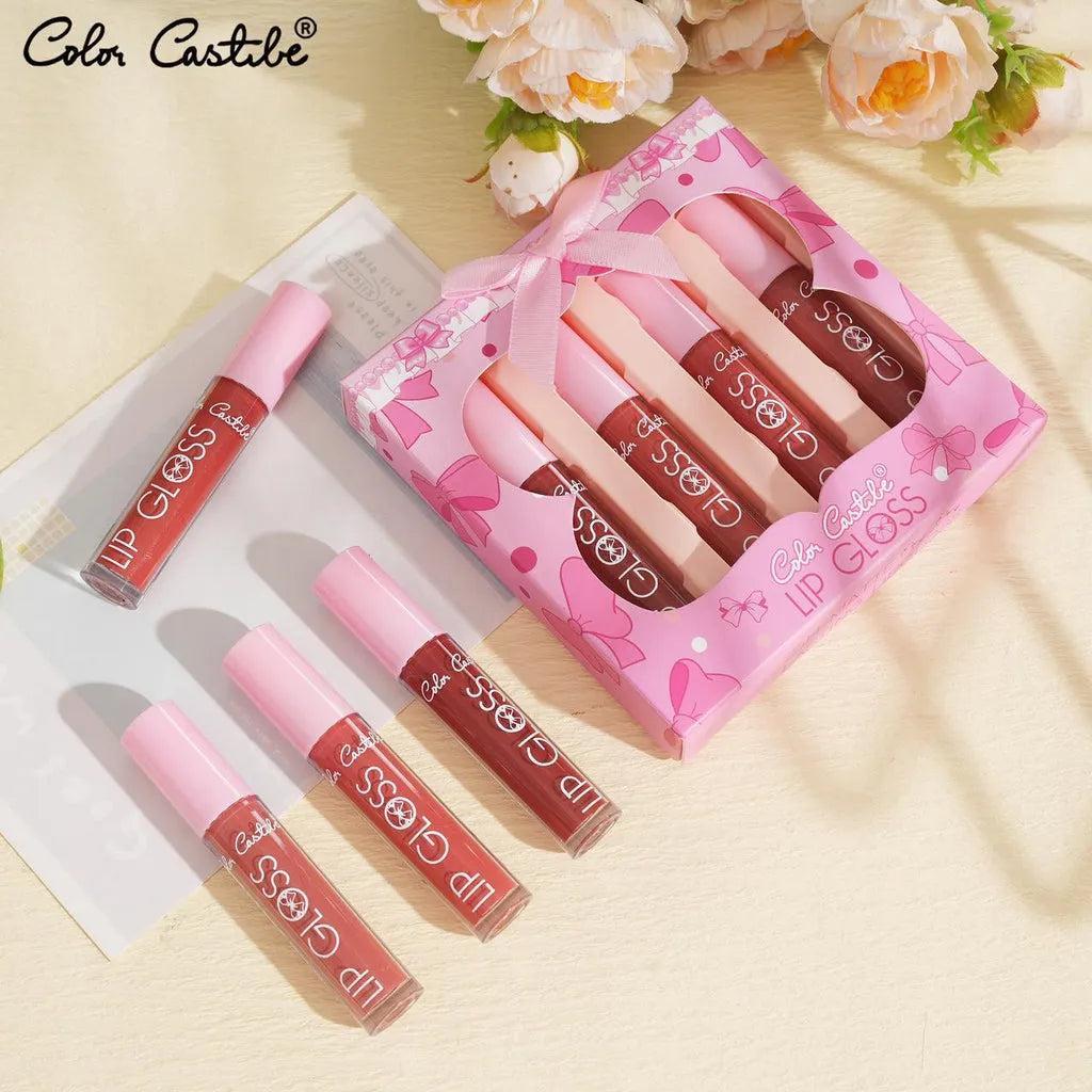 4 Pcs Matte Lip Gloss Set Multicolor Nude Shades