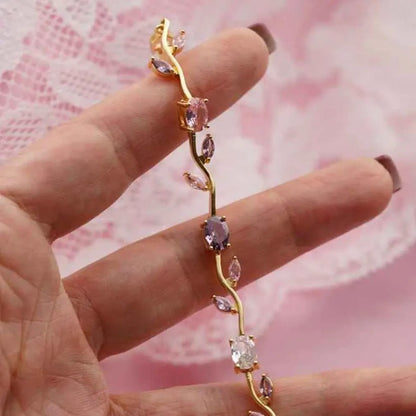 Tulip Bracelet – Premium Quality Stainless Steel Elegant Bracelet for Women ~ Without Box | Golden Base