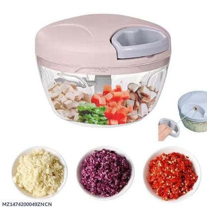 Manual Food Chopper ABS Plastic Multicolor Kitchen Tool