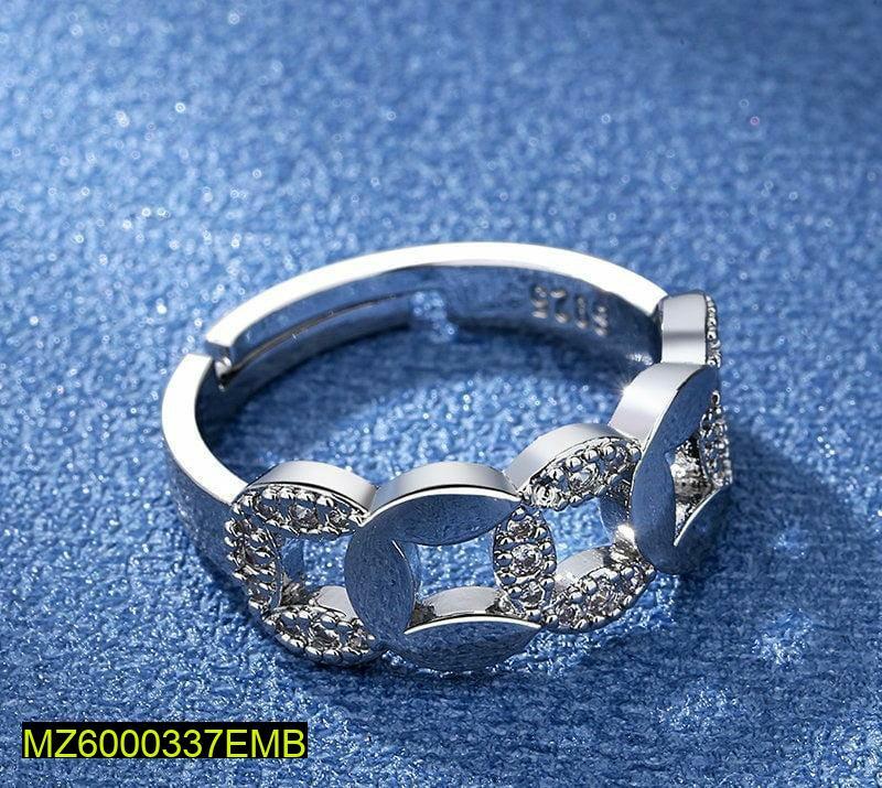 Adjustable Silver Plated Ring for Women